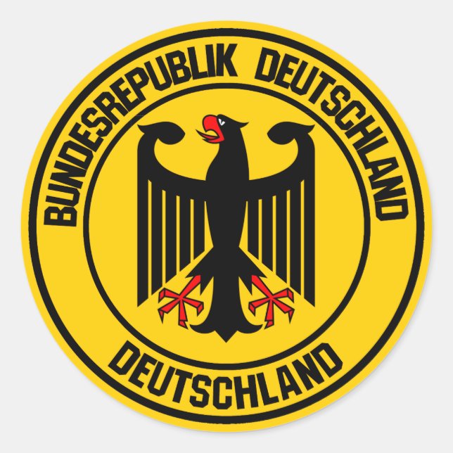 Germany Round Emblem Classic Round Sticker (Front)