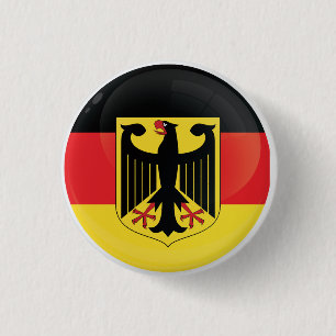 Germany  Round Icon Flag 1 Inch Round Button