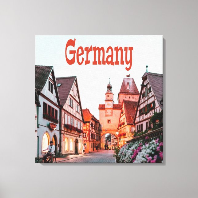 Germany Row Houses Canvas Print (Front)