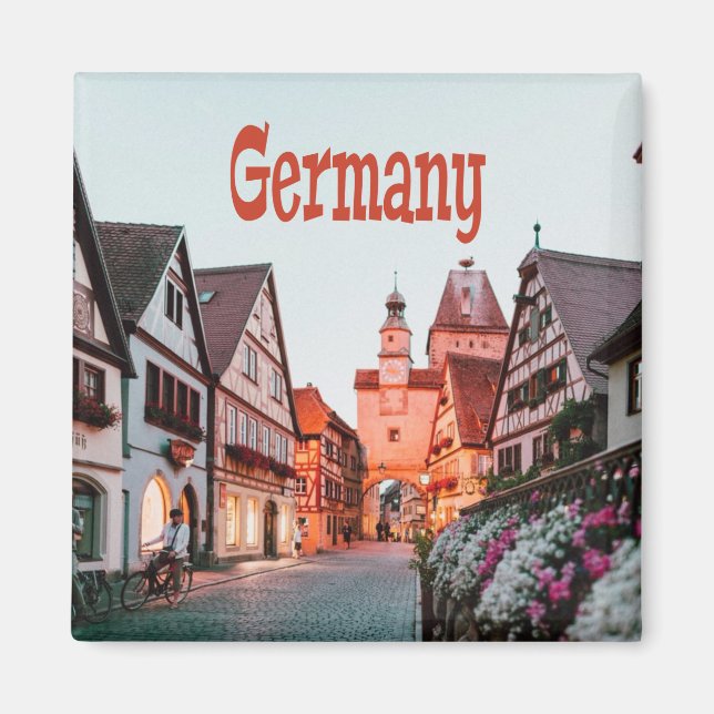 Germany Row Houses Magnet (Front)