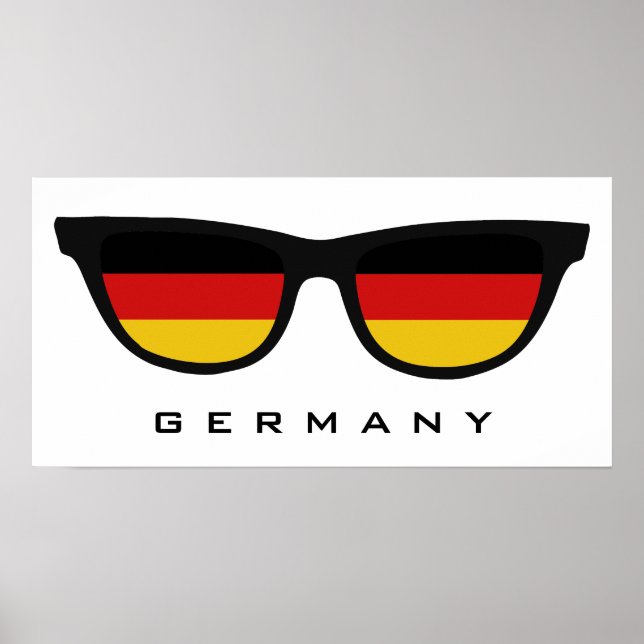Germany Shades custom text & colour poster (Front)