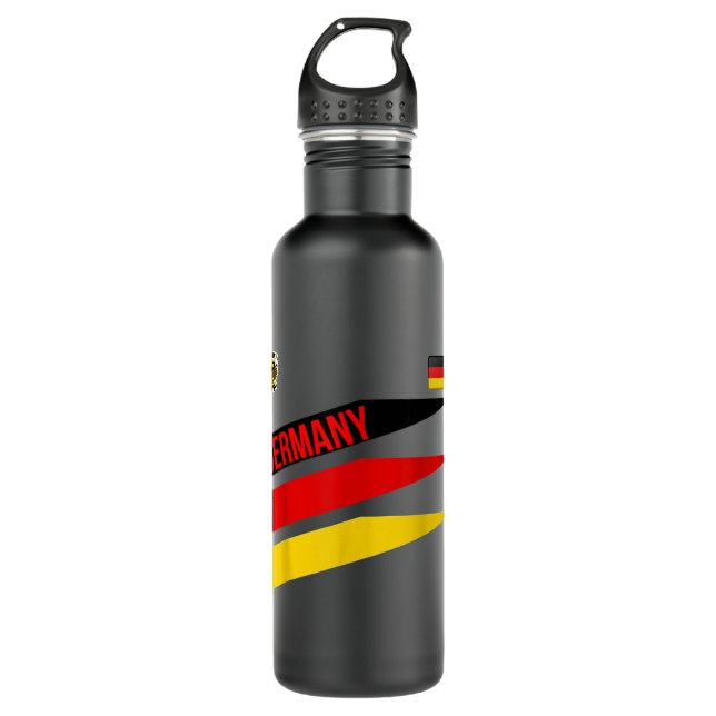 GERMANY SHIRT-JERSEY FLAG-SOCCER-FOOTBALL  710 ML WATER BOTTLE (Front)