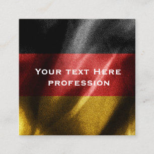 Germany silk flag square business card