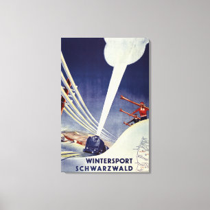 Germany - Skiing in the Black Forest Canvas Print