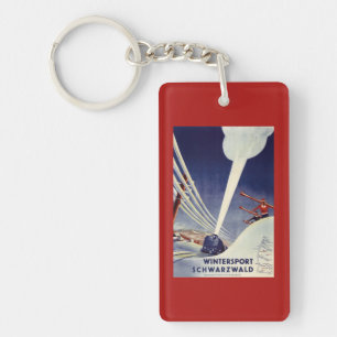 Germany - Skiing in the Black Forest Keychain