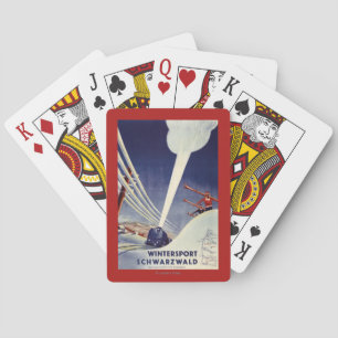 Germany - Skiing in the Black Forest Playing Cards