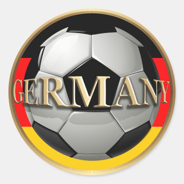 Germany Soccer Ball Classic Round Sticker (Front)