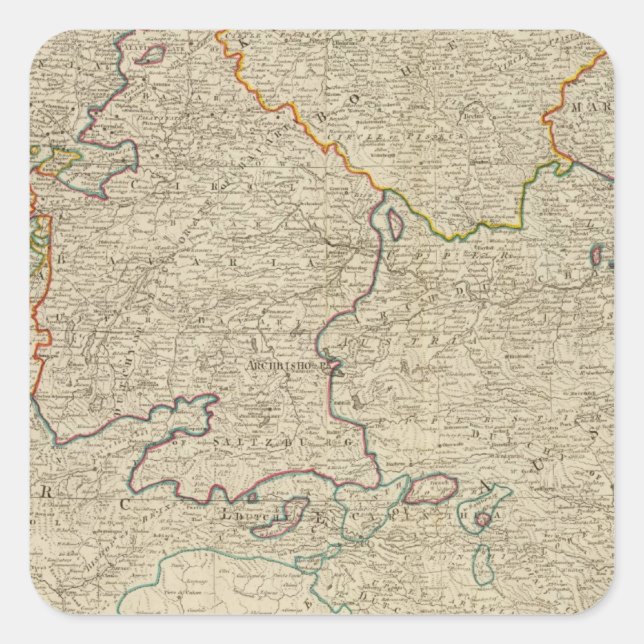 Germany south 2 square sticker (Front)
