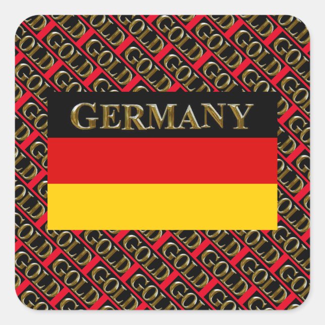 GERMANY    SQUARE STICKER (Front)