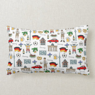 Germany Symbols Pattern Lumbar Pillow