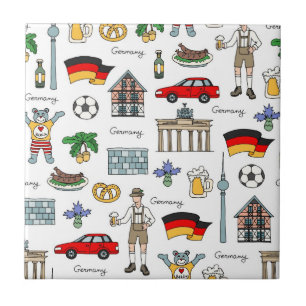 Germany   Symbols Pattern Tile