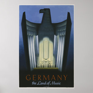 Germany The Land Of Music Vintage Poster