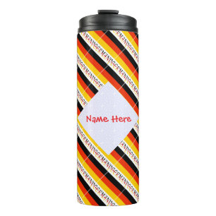Germany Tiled Flag Personalized Thermal Tumbler