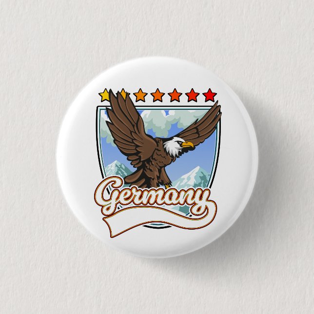 Germany Travel patch 1 Inch Round Button (Front)