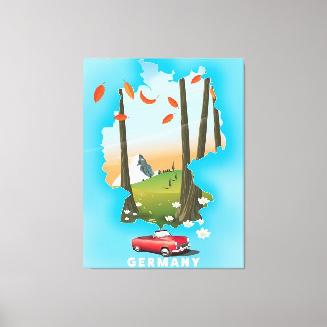 Germany Travel poster. Canvas Print (Front)