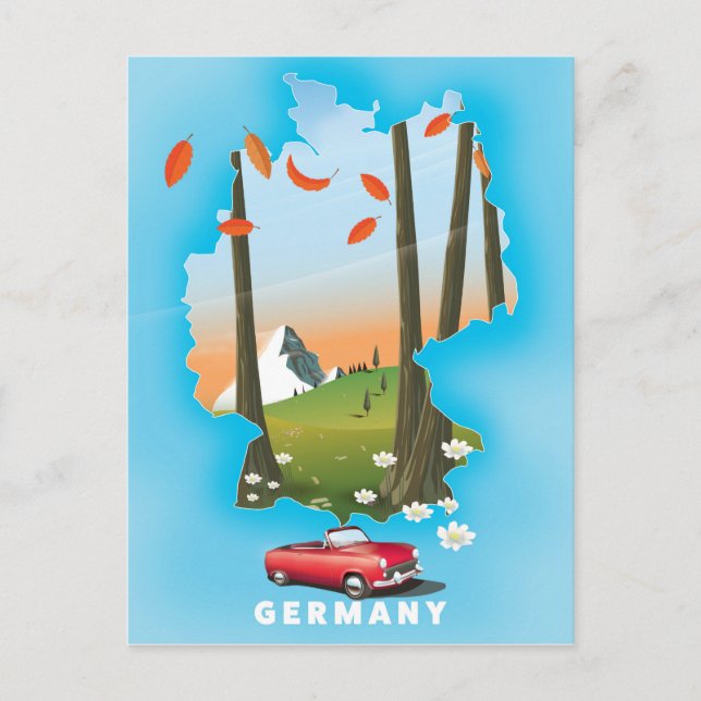 Germany Travel poster. Postcard (Front)