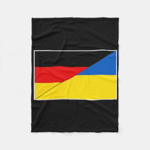 Germany Ukraine Flag German Ukrainian Support Citi Fleece Blanket