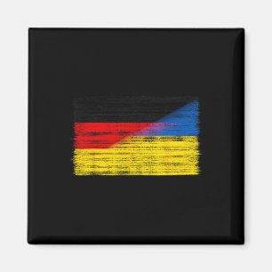 Germany Ukraine Flag German Ukrainian Support Citi Magnet