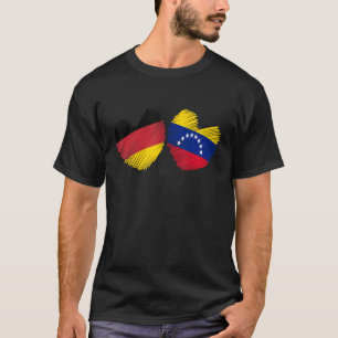 Germany Venezuela Heart German Flag Venezuelan Fla T-Shirt