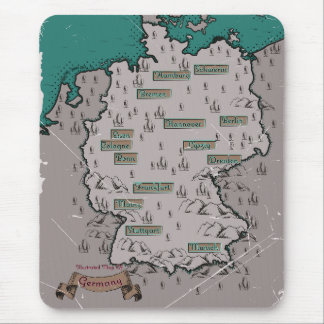 Germany Vintage Illustrated map Mouse Pad