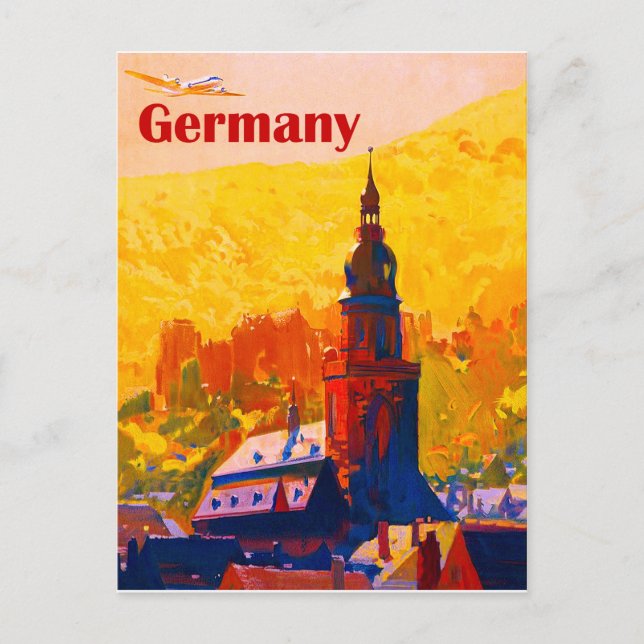 Germany, vintage travel postcard (Front)