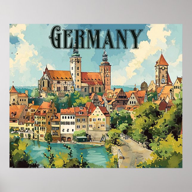 Germany vintage travel poster (Devant)