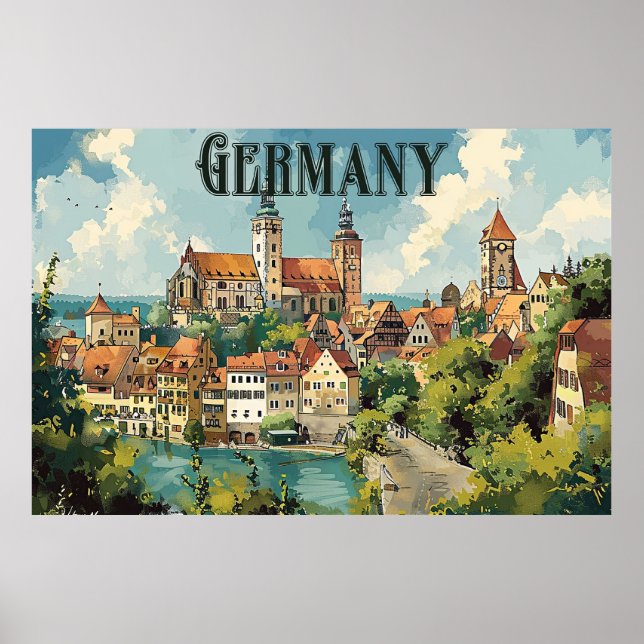 Germany vintage travel poster (Front)