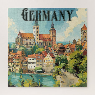 Germany vintage travel poster jigsaw puzzle