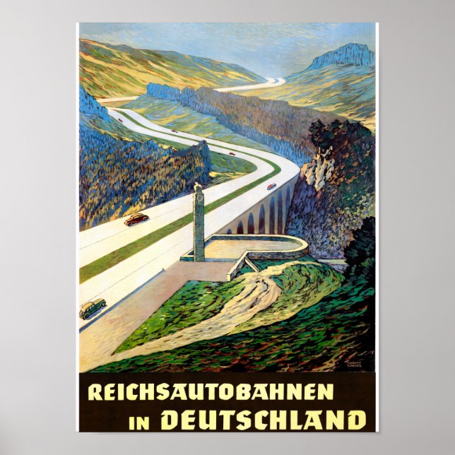Germany Vintage Travel Poster Restored (Front)