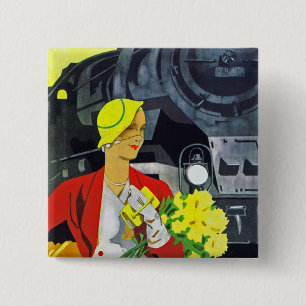 Germany Wants to See You 2 Inch Square Button