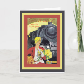 Germany wants to see you Vintage Card