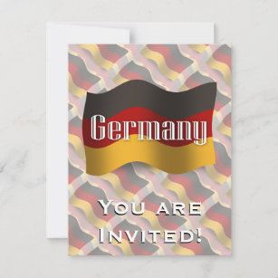Germany Waving Flag Invitation