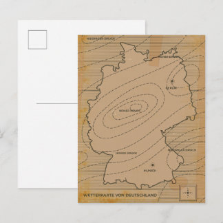 Germany Weather Forecast Invitation Postcard
