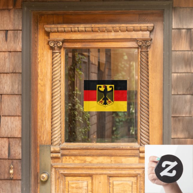 Germany Window Sign, Eagle, Cling, German Flag Window Cling (Home Door)