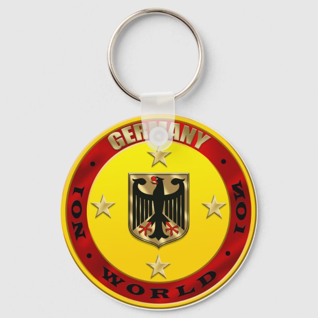 Germany  World No 1 Luxury Eagle Shield Keychain (Front)