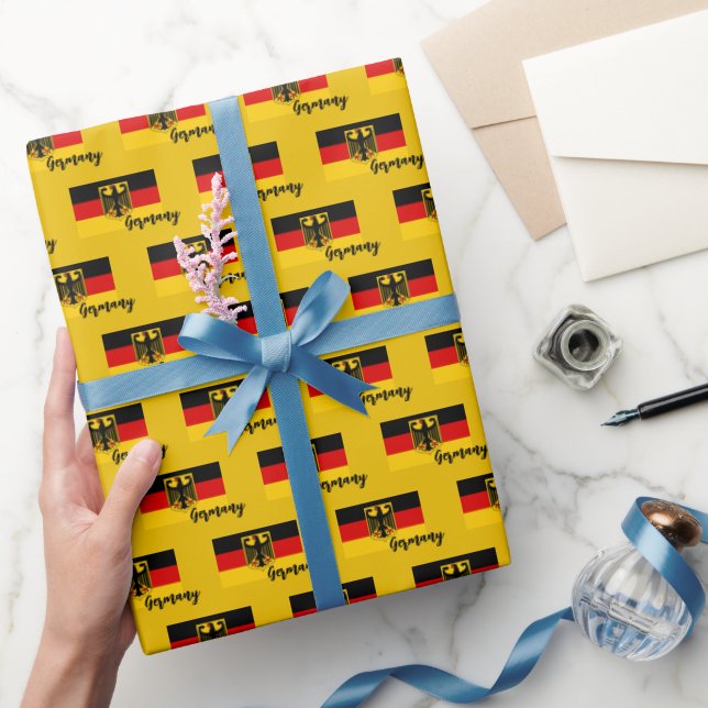 Germany Wrapping Paper, German Flag patriotic Wrapping Paper (Gifting)