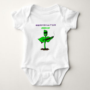 Germinator cyborg plant funny cartoon  baby bodysuit