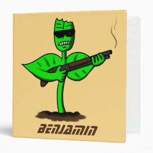Germinator cyborg plant funny cartoon binder