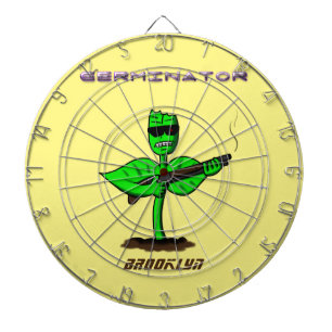 Germinator cyborg plant funny cartoon dartboard