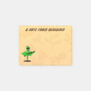 Germinator cyborg plant funny cartoon post-it notes