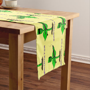 Germinator cyborg plant funny cartoon short table runner
