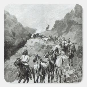 Geronimo and his Band Square Sticker