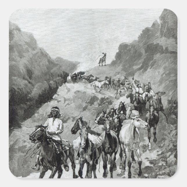 Geronimo and his Band Square Sticker (Front)