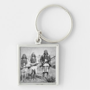 Geronimo and three of his Apache warriors, 1886 (b Keychain