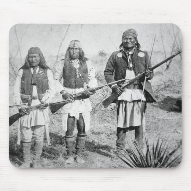 Geronimo and three of his Apache warriors, 1886 (b Mouse Pad (Front)