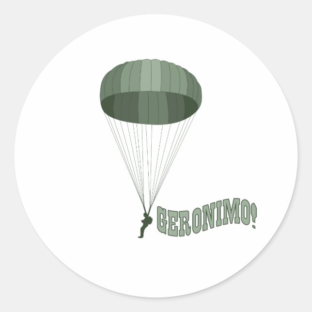 Geronimo! Classic Round Sticker (Front)