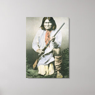 Geronimo (coloured photo) canvas print