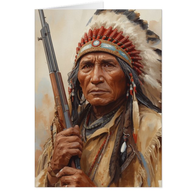 Geronimo Indian Chief Warrior Portrait (Devant)