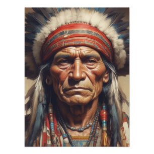 Geronimo Indian Chief Warrior Portrait Photo Print