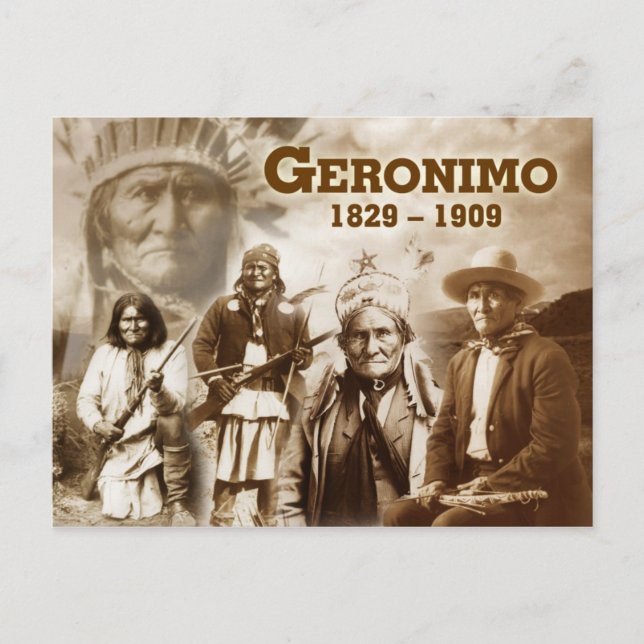 Geronimo of the Chiricahua Apache Postcard (Front)